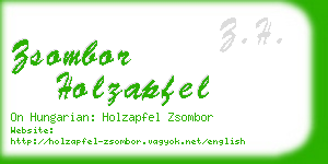 zsombor holzapfel business card